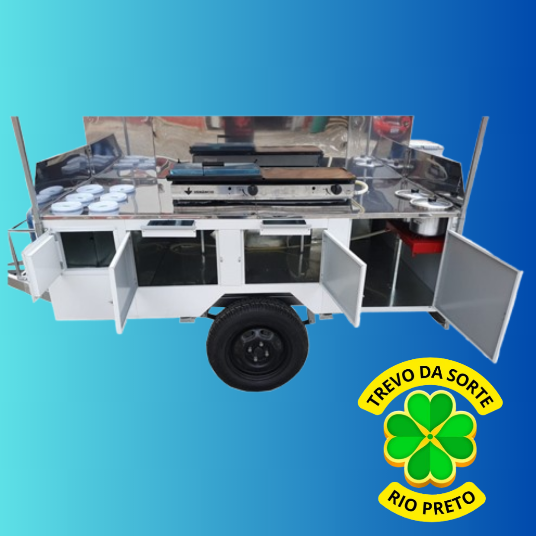  REBOQUE PARA A VENDA DE CHURRASCO GREGO E HOT DOGS  OU R$ 15.000 NO PIX!!!